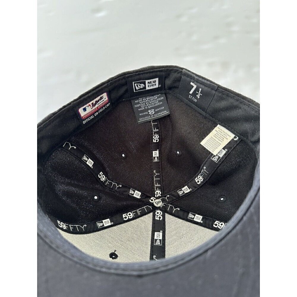 Chicago White Sox Hat Cap New Era Size 7 1/2 Fitted Black 59Fifty On Field - Picture 5 of 6